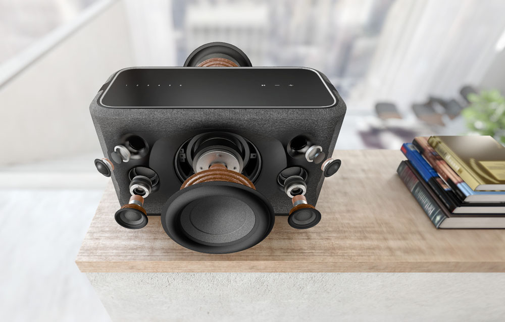 Sechs Schallwandler sollen im neuen Denon Home 350 für kräftigen und klaren Sound sorgen. (Abbildung: Denon)